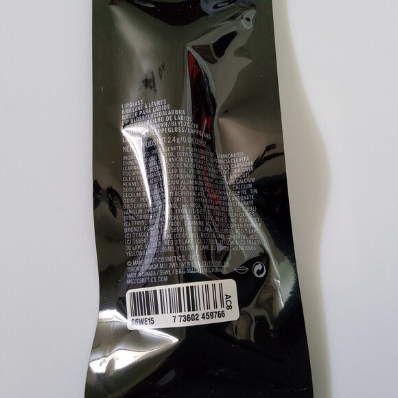 Lot Of 2-MAC Lipglass PRRR Lip Gloss .08oz/2.4g, Sealed - Picture 3 of 3